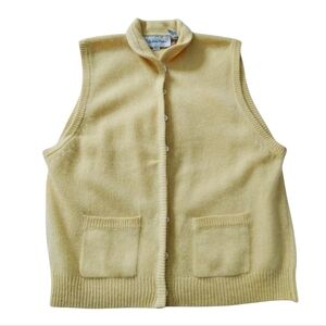 Vintage 80's Women's Evan-Picone Lambswool‎ Angora Old Money Vest size L Granny